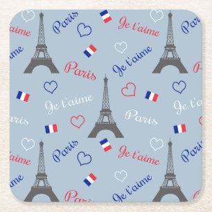 Paris Underlägg Papper Kvadrat