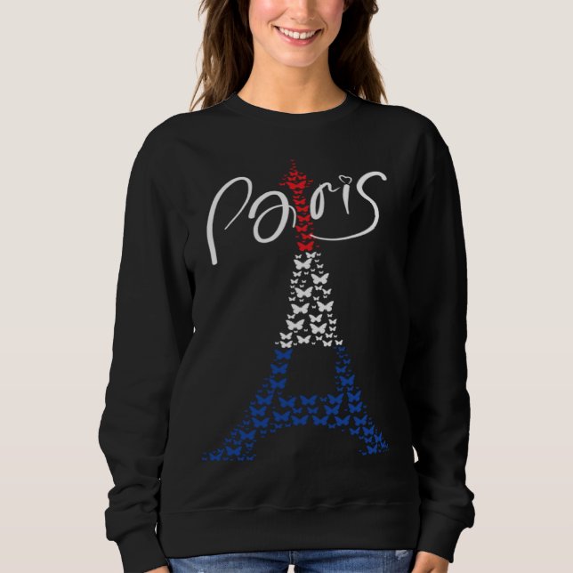 Paris Vacation French Souvenir I Love Paris Eiffel T Shirt (Framsida)