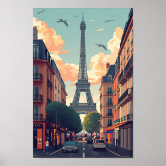 Paris Väggkonsttryck Poster
