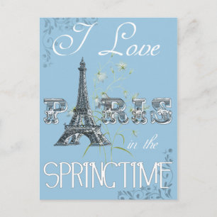 Paris Vår Kärlek Art-vykort Vykort