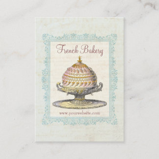 Paris Victorian Vintage Fransk Bakery Visitkort