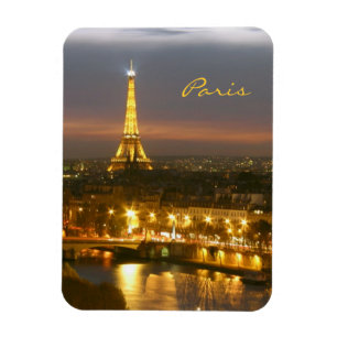 Paris vid natt magnet