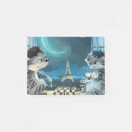 Paris vid nattnoter 4" x 3" post-it block