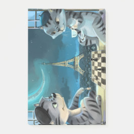 Paris vid nattnoter 4" x 6" post-it block