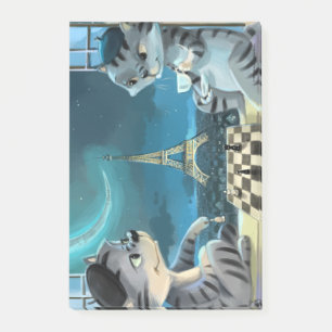 Paris vid nattnoter 4" x 6" post-it block