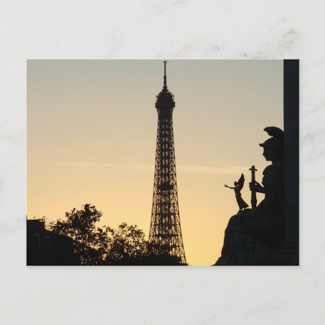 Paris vid sunset vykort (Framsida)