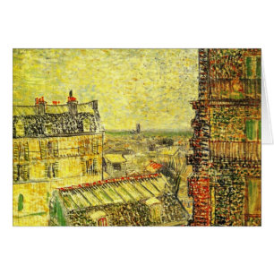 Paris View från Vincent's Room av Vincent van Gogh Hälsningskort