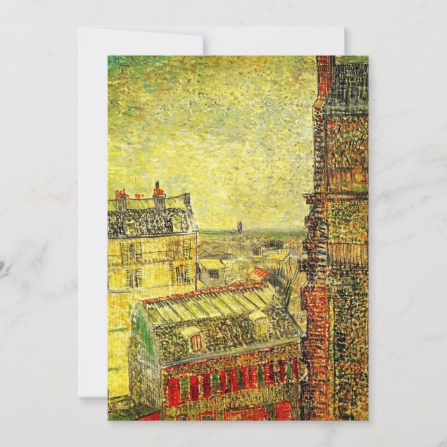 Paris View från Vincent's Room av Vincent van Gogh Inbjudningar (Framsida)