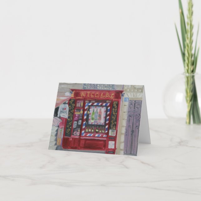 PARIS VIN SHOPPAR NOTECARD KORT (Framsida)