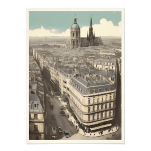 Paris vintage affisch fototryck