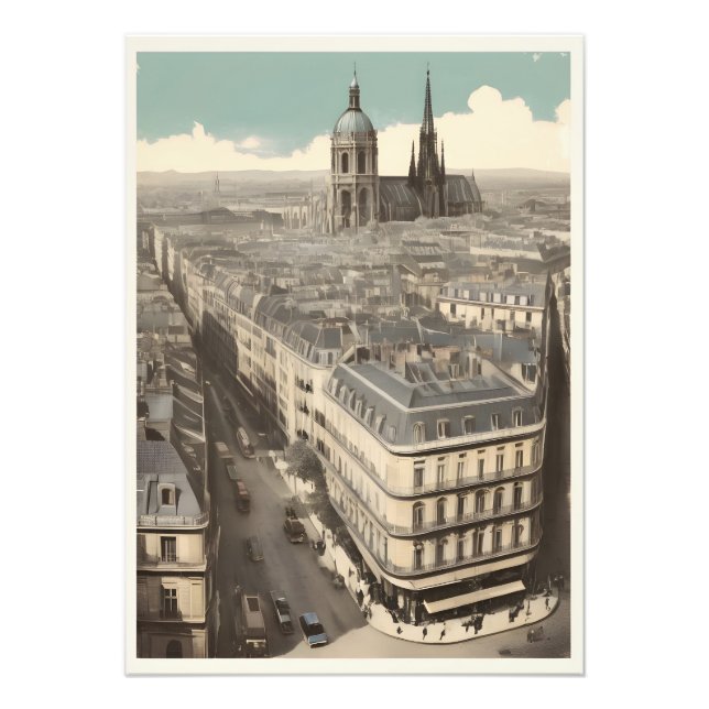 Paris vintage affisch fototryck (Framsidan)