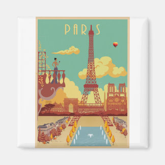 Paris vintage affisch magnet
