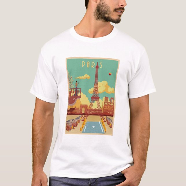 Paris vintage affisch t shirt (Framsida)