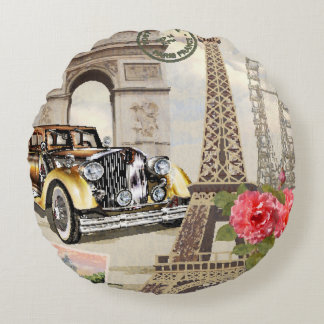 Paris vintage affisch. vintage, poster, paris, gam rund kudde