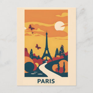Paris Vintage Art Postcard Vykort