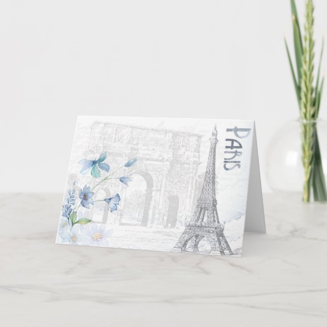 Paris vintage helgkort (Framsida)