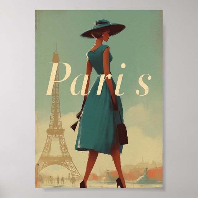 Paris vintage mode poster (Framsidan)
