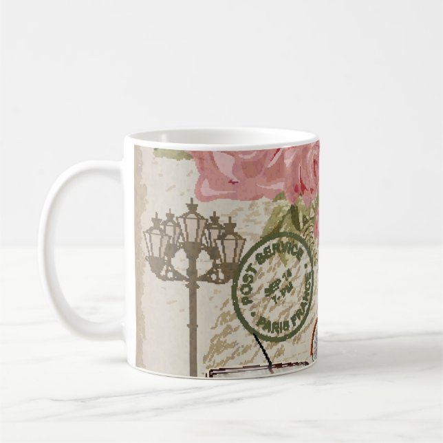 Paris Vintage: Postcard Stil Kaffemugg (Vänster)