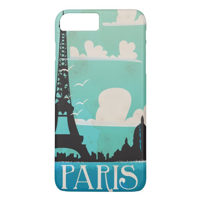 Paris vintage resemalj Case-Mate iPhone skal (Baksida)