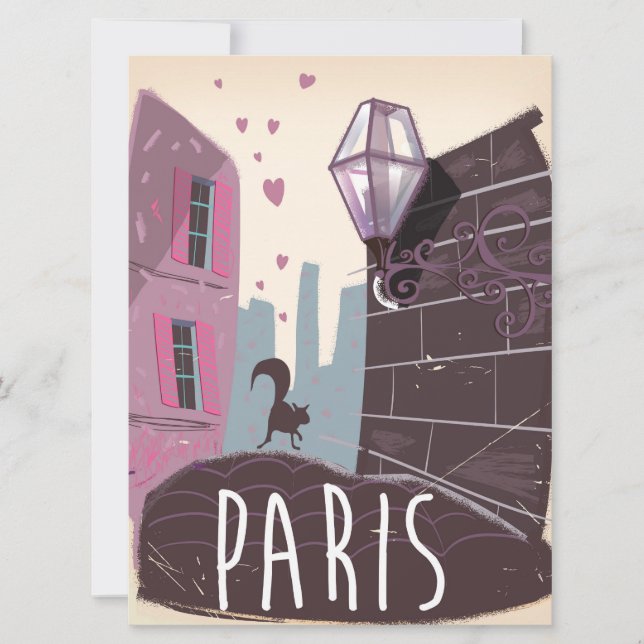 Paris vintage resemålning affisch. (Framsida)