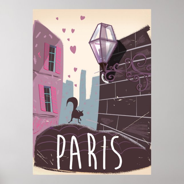 Paris vintage resemålning affisch (Framsidan)