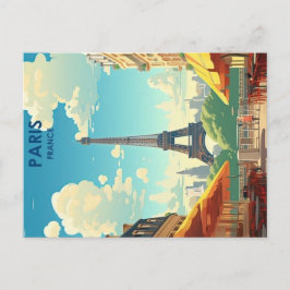 paris vintage resemålningaffisch vykort