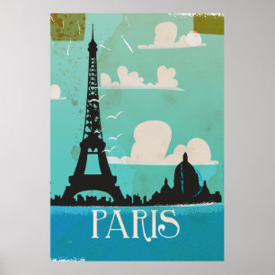 Paris vintage resor poster