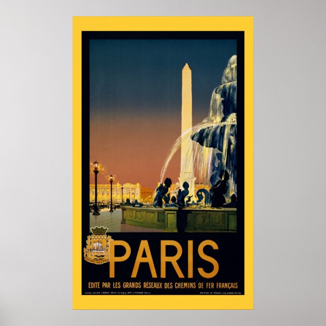 Paris - Vintage resor Poster (Framsidan)