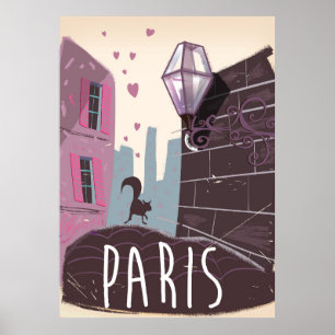 Paris vintage resor poster