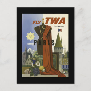 Paris, Vintage resor Poster Vykort