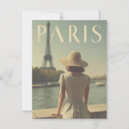 Paris vintage resor vykort