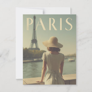 Paris vintage resor vykort