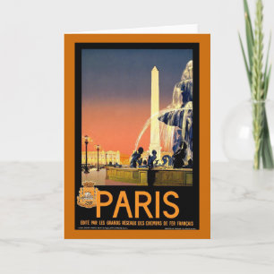 Paris vintage resoraffisch helgkort