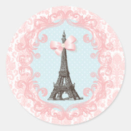 Paris Vintage Runt Klistermärke
