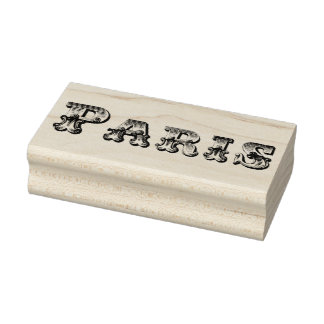 Paris Vintage Text Rubber Art Frimärke Stämpel