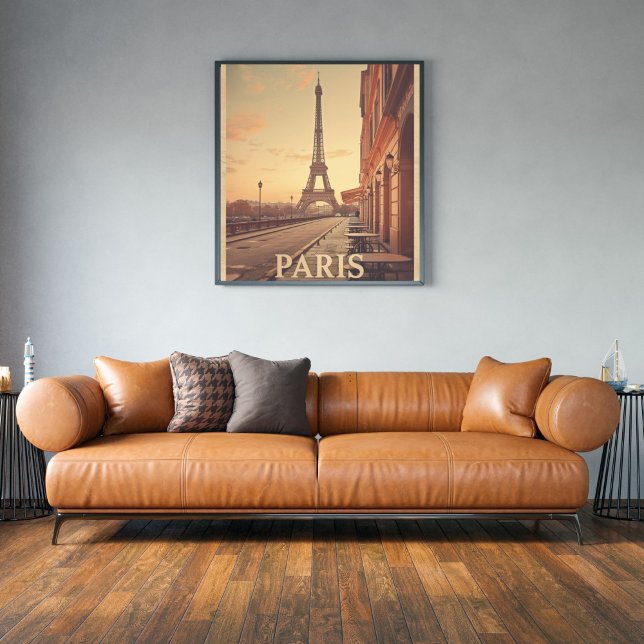 Paris Vintage Travel | Pastel Eiffeltornet  Poster (Skapare uppladdad)
