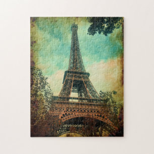 Paris, Vintagen Eiffel Torn, Paris Pussel