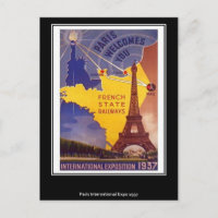 Paris vintagevykort