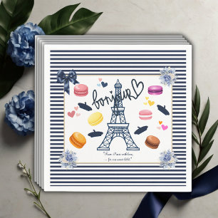 Paris w/Kärlek för vår sötade Bebe Baby Shower Pappersservett