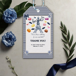 Paris w/Kärlek för vår sötade Bebe Baby Shower Presentetikett