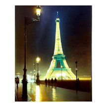 Paris wet evening Eiffel ToWer Impressionism 