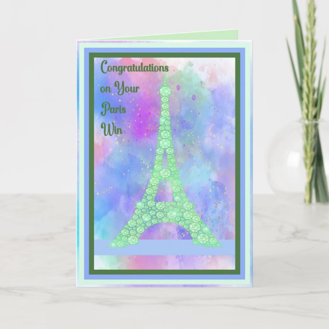 Paris Win Grattiss Card Tack Kort (Framsida)