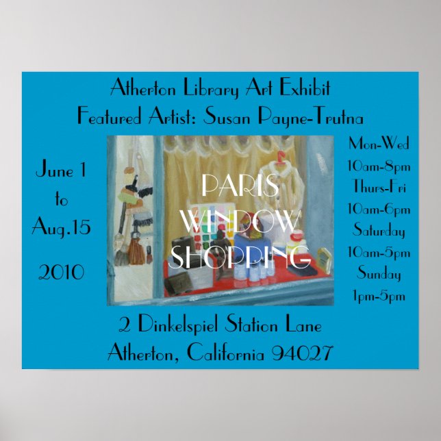 PARIS WINDOW SHOPPING POSTER (Framsidan)