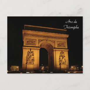 Parisbelysning: Arc de Triomphe Vykort
