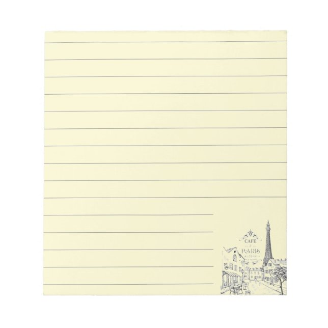 Pariscafe-anteckningsblocket Anteckningsblock (Framsida)