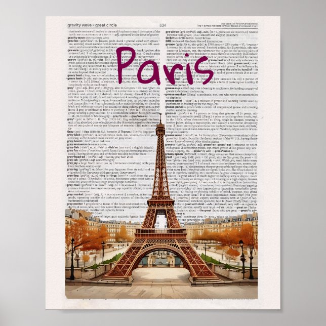Parisera lexikonteckning poster (Framsidan)