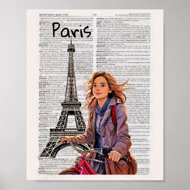Parisera lexikonteckning poster (Framsidan)