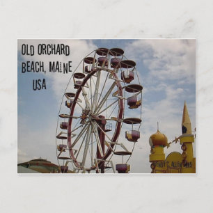 Pariserhjul på Palace Playland Old Orchard Beach Vykort