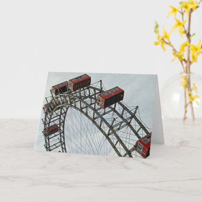 Pariserhjul Prater, Wien, Österrike Kort (Gul blomma)