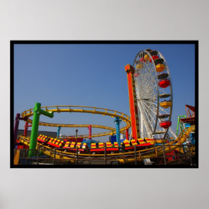 Pariserhjul & Rollercoaster Poster